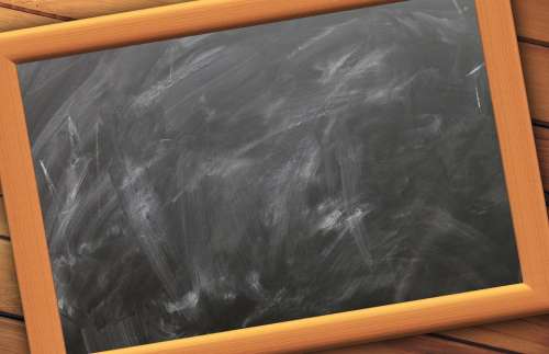 School Board Empty Slate Blackboard Chalk