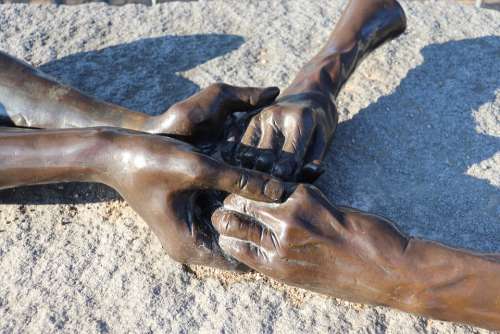 Sculpture Bronze Hands Fingers Artwork Hand