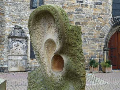 Sculpture Ear Stadthagen Lower Saxony Sand Stone