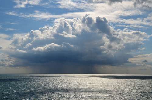 Sea Rain Cloud Ocean Water Sky Weather