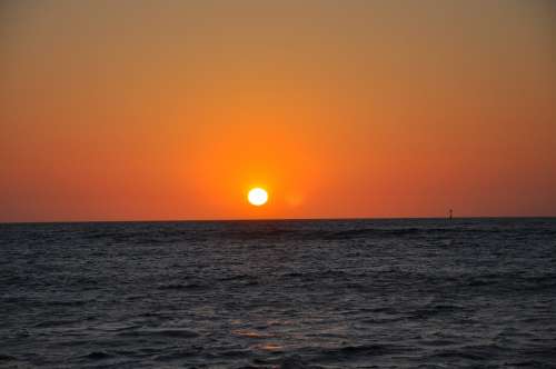 Sea Sunset Abendstimmung Evening Sky Twilight