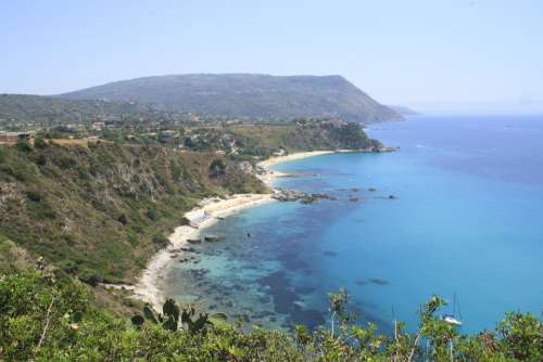 Sea Calabria Italy Water View Horizon Blue