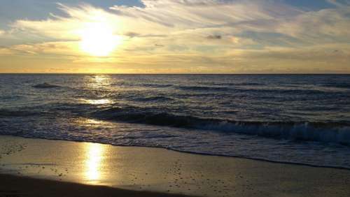 Sea Holidays Sunset Beach Nature Sand Water