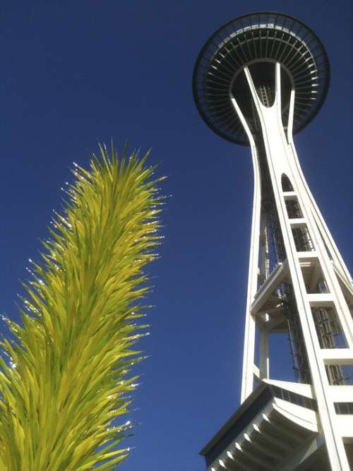 Seattle Space Needle Landmark Washington Skyline