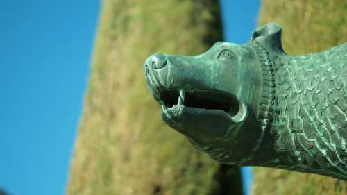 Segovia She-Wolf Statue Bronze Head Monument