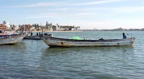 Senegal St-Louis River Boat Fishing Browse Old