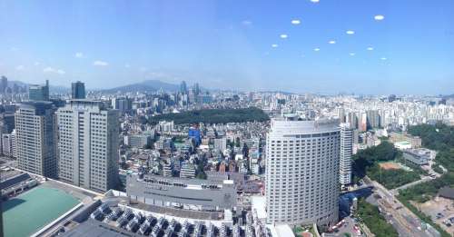 Seoul Korea City Skyline Cityscape Asia Korean