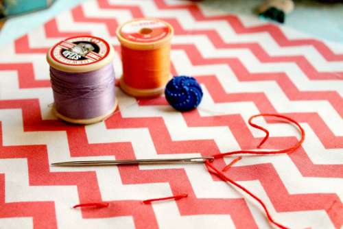 Sewing Needlework Thread Textile Craft Fabric Sew