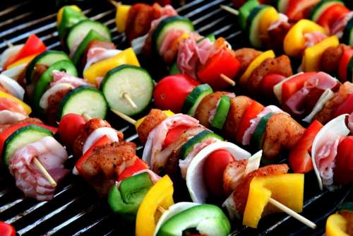 Shish Kebab Meat Skewer Vegetable Skewer