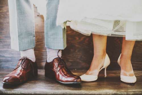 Shoes Retro Pair Foot Shoe Lace Husband Bride