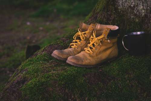 Shoes Hiking Shoes Hiking Old Worn Used Outdoor