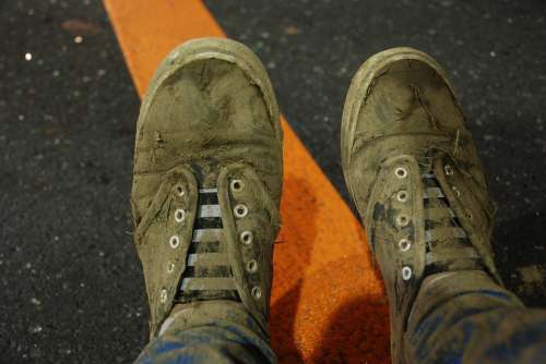 Shoes Dirty Mud Travel Dirt Worn