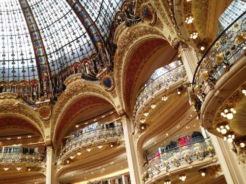 Shops Dome Stained Glass Windows France Interior