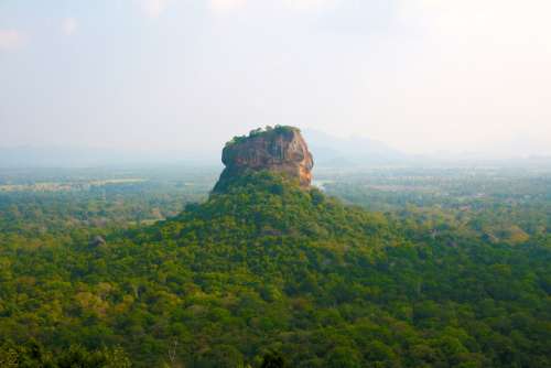 Sigiriya Sri Lanka Travel Rock Tourism Landscape