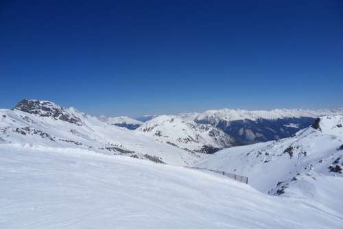 Ski Run Winter Snow Landscape Mountains Alpine