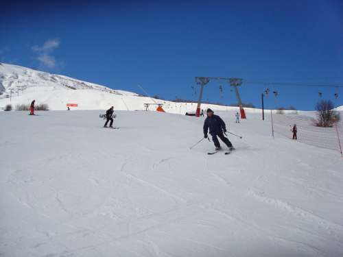 Skiing Snow Mountain Landscape