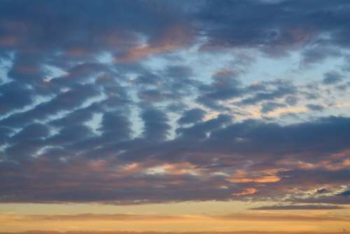 Sky Clouds Nature Sunset Landscape Beautiful Blue