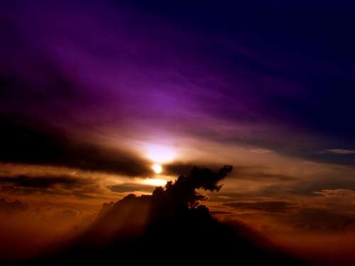 Sky Cloud Sunset Violet