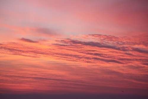 Sky Sunset Evening Beach