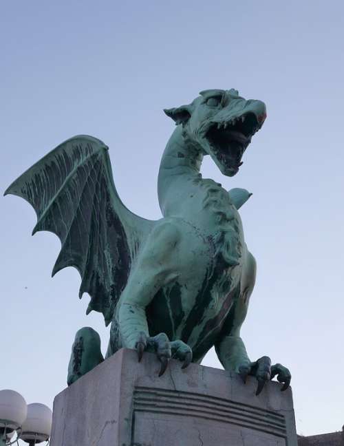 Slovenia Ljubljana Dragon Bridge Symbol