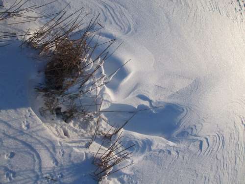 Snow Traces Drift Winter Mood Pattern