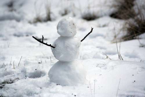 Snowman Snow Winter White Season Outdoors