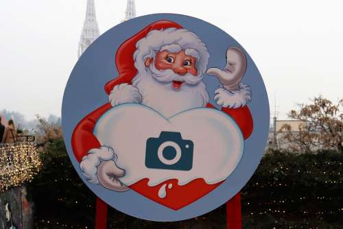 Snowman Camera Christmas Figure Cheerful Funny
