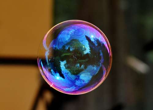 Soap Bubble Colorful Ball Soapy Water