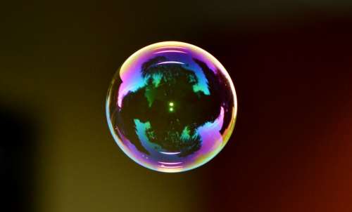 Soap Bubble Colorful Ball Soapy Water