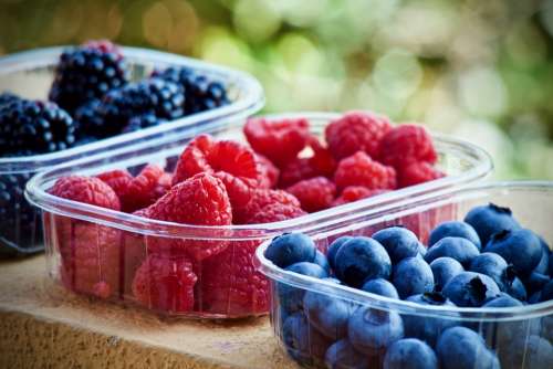 Soft Fruits Blueberries Raspberries Fruit Food