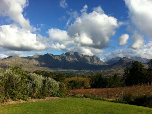 South Africa Vineyards Mountain
