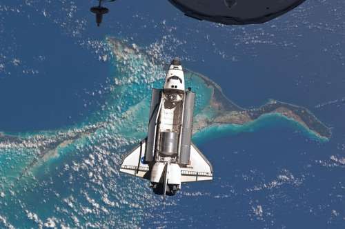 Space Shuttle Atlantis Docking Space Station Iss