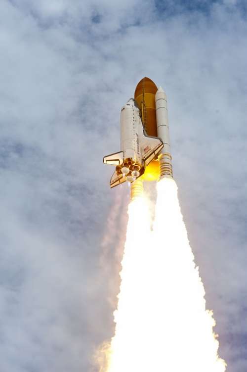Space Shuttle Atlantis Liftoff Mission Rocket