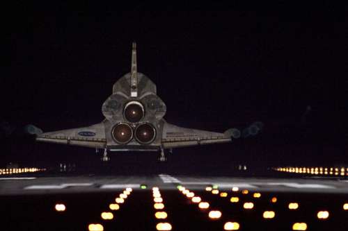 Space Shuttle Endeavour Landing Lights Runway