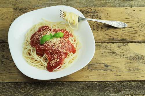 Spaghetti Pasta Food Restaurant Free Stock Plate