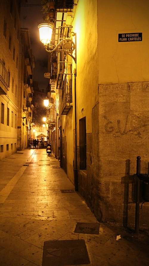 Spain Valencia At Night Architecture Building City