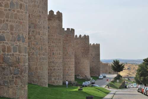 Spain City Wall Architecture Building Wall