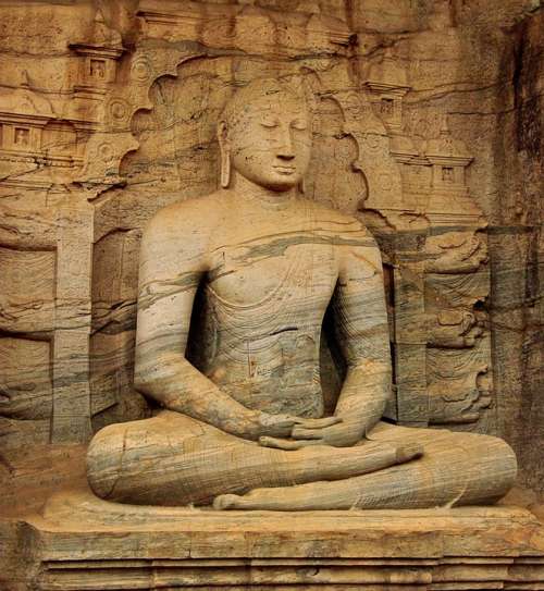 Sri Lanka Buddha Statue Religion Granite Buddhism