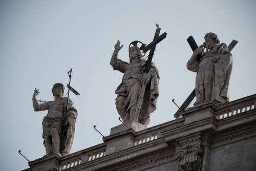 St Peters Square Rome Italy Vatican Jesus Religion
