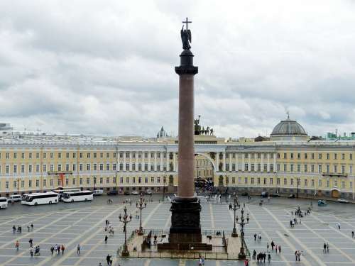 St Petersburg Erimitage Russia Facade Architecture