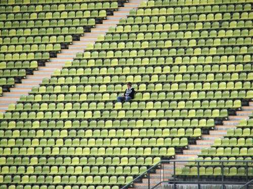 Stadium Football Viewers Olympic Stadium Lonely