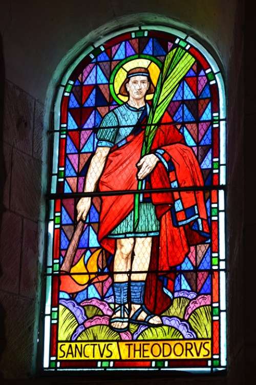 Stained Glass Man Church Color Religion Portrait