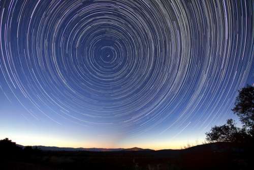 Star Trails Night Long Exposure Starlight Space