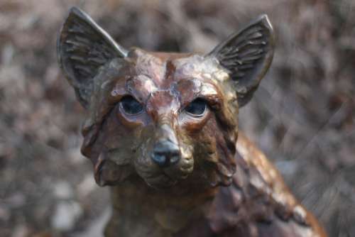 Statue Fox Bronze Sculpture Tourism