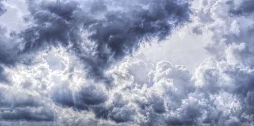 Storm Clouds Clouds Cumulus Threatening Summer