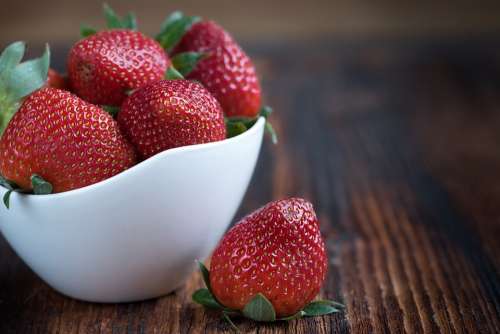 Strawberries Fresh Ripe Sweet Healthy Fruit