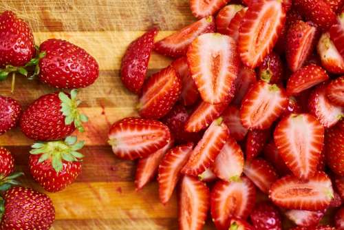Strawberry Fruit Red Background Diet Food