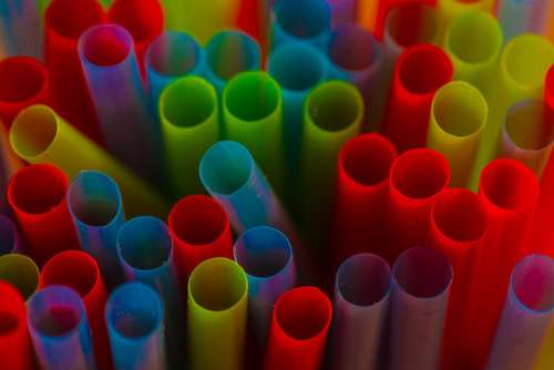 Straws Separately Colors Thirst