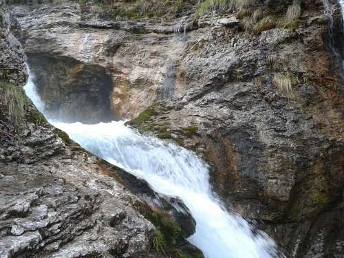 Stream Water Waterfall Rock