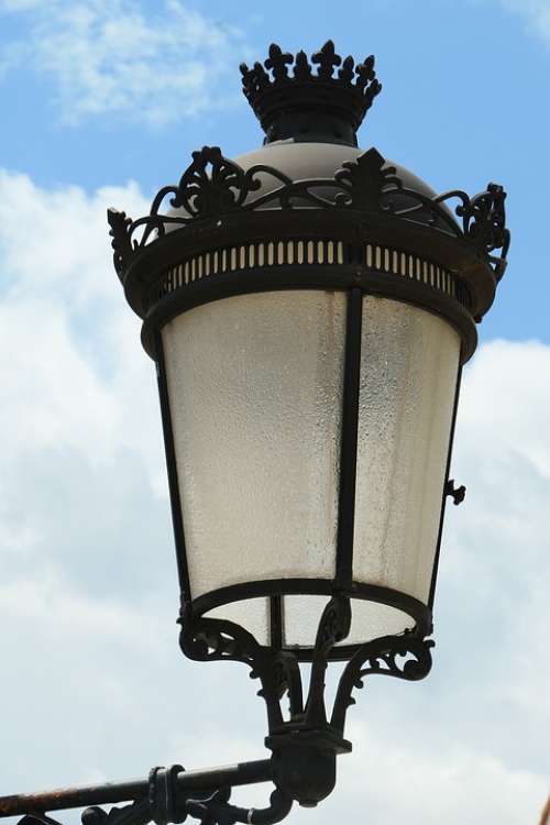 Street Lamp Sky Clouds Light Creative Lighting